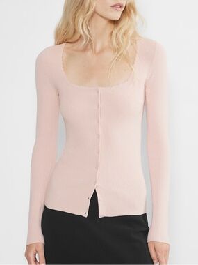 Wilfred (Aritzia) Lafleur Cardigan in Bow Pink SZ S NWT
